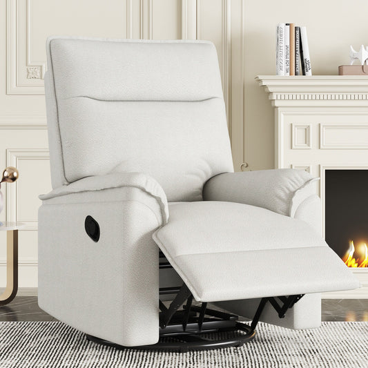 Fauteuil inclinable manuel rembourré pivotant à 360° Roomfitters, canapé inclinable polyvalent pour cinéma et fauteuil à bascule pour chambre d'enfant