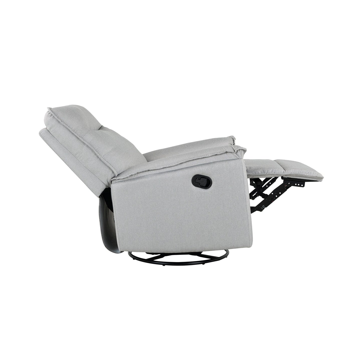 Fauteuil inclinable manuel rembourré pivotant à 360° Roomfitters, canapé inclinable polyvalent pour cinéma et fauteuil à bascule pour chambre d'enfant