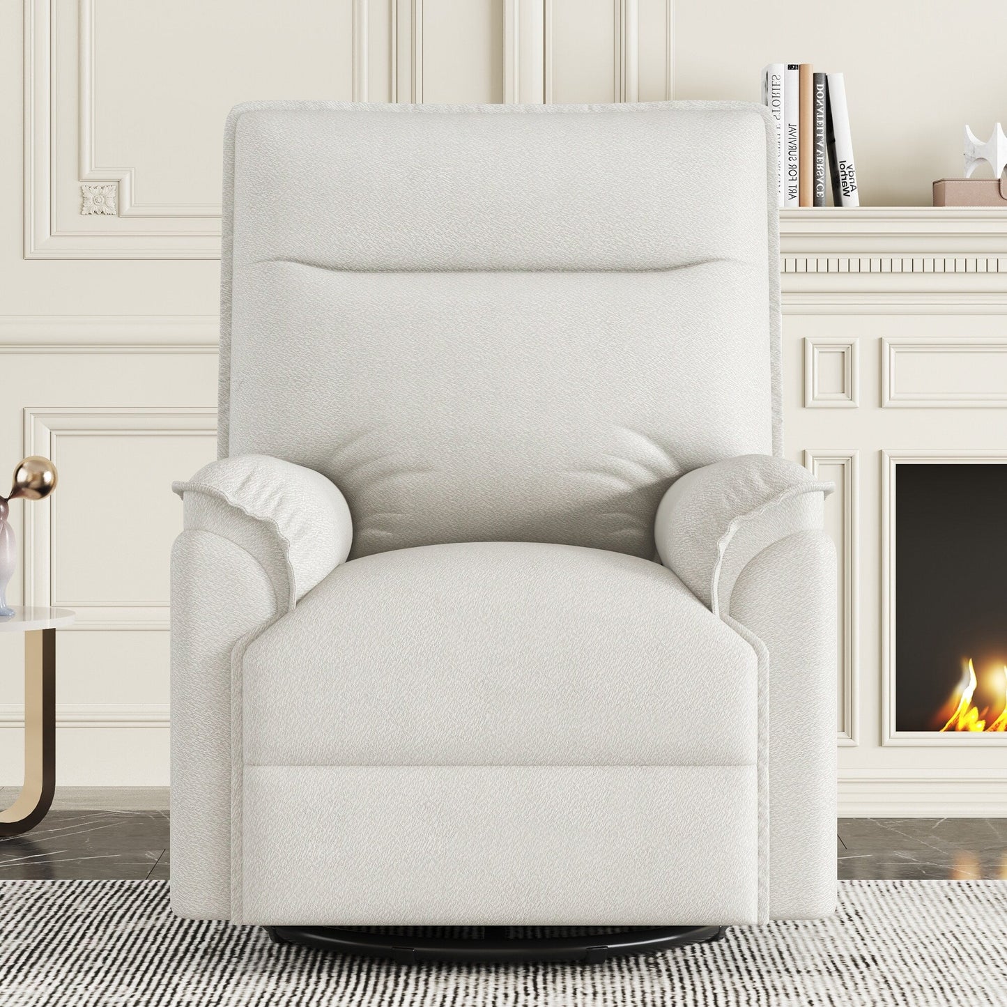 Fauteuil inclinable manuel rembourré pivotant à 360° Roomfitters, canapé inclinable polyvalent pour cinéma et fauteuil à bascule pour chambre d'enfant