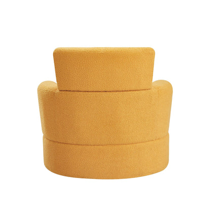 Fauteuil d'appoint pivotant à 360° rembourré Roomfitters avec appui-tête réglable pour salon