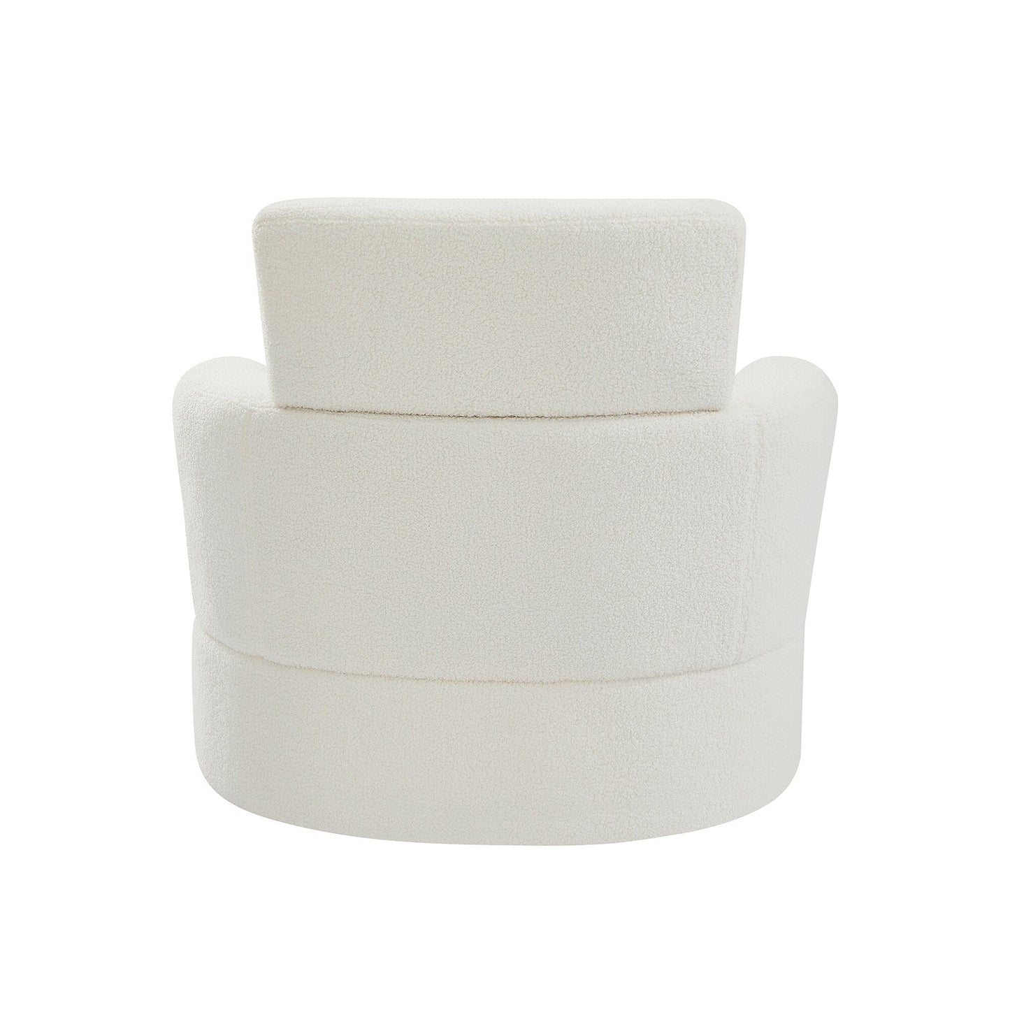 Fauteuil d'appoint pivotant à 360° rembourré Roomfitters avec appui-tête réglable pour salon