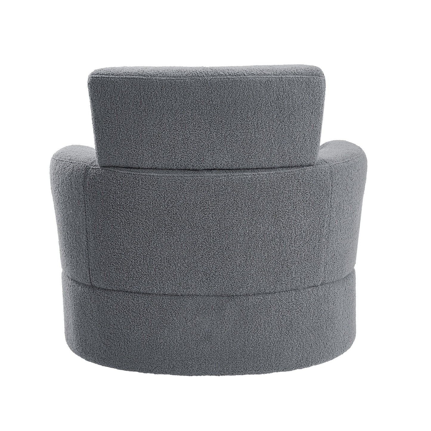 Fauteuil d'appoint pivotant à 360° rembourré Roomfitters avec appui-tête réglable pour salon