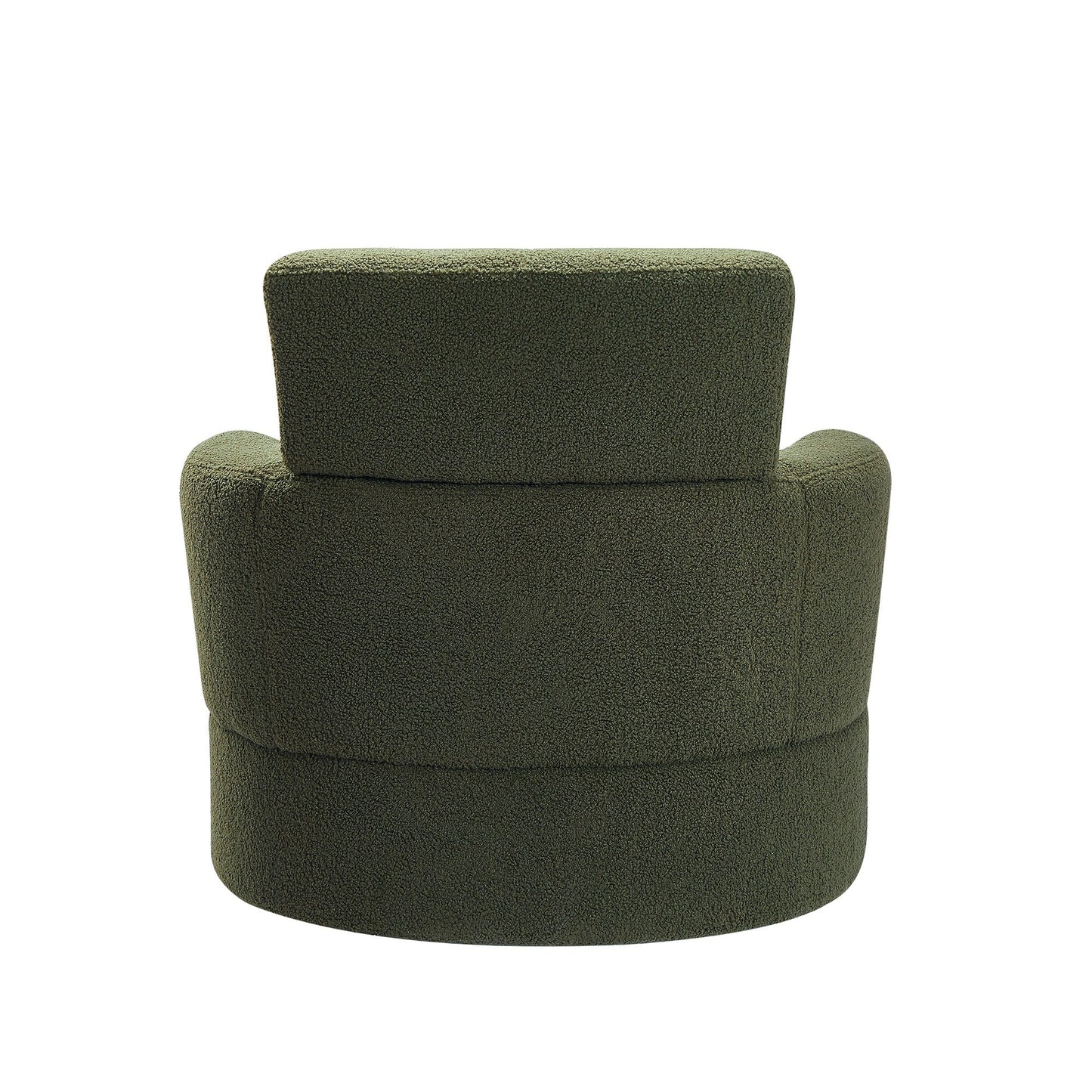 Fauteuil d'appoint pivotant à 360° rembourré Roomfitters avec appui-tête réglable pour salon