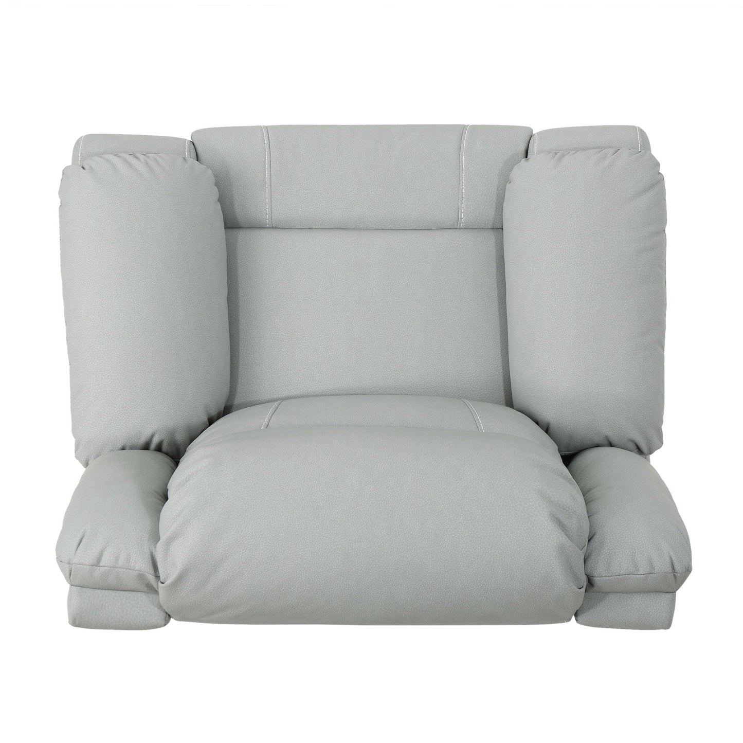 Fauteuil inclinable standard pivotant manuel en similicuir de 39 pouces de large, fauteuil de salon confortable pour le salon