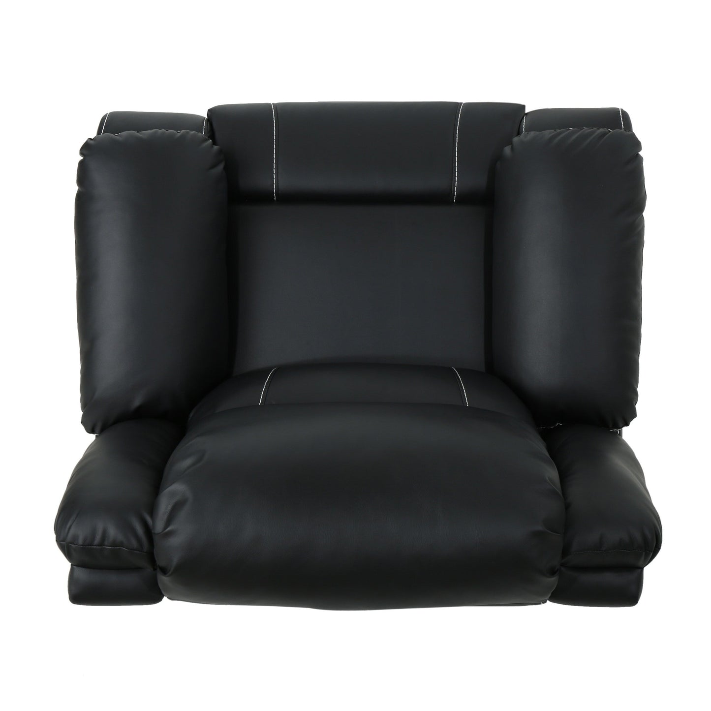 Fauteuil inclinable standard pivotant manuel en similicuir de 39 pouces de large, fauteuil de salon confortable pour le salon