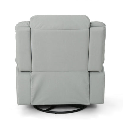 Fauteuil inclinable standard pivotant manuel en similicuir de 39 pouces de large, fauteuil de salon confortable pour le salon