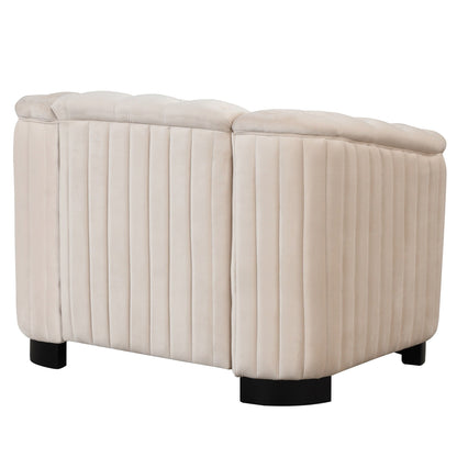 Canapé d'appoint rembourré en velours Roomfitters 41,5 avec coussin épais amovible, canapé simple moderne