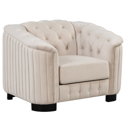 Canapé d'appoint rembourré en velours Roomfitters 41,5 avec coussin épais amovible, canapé simple moderne
