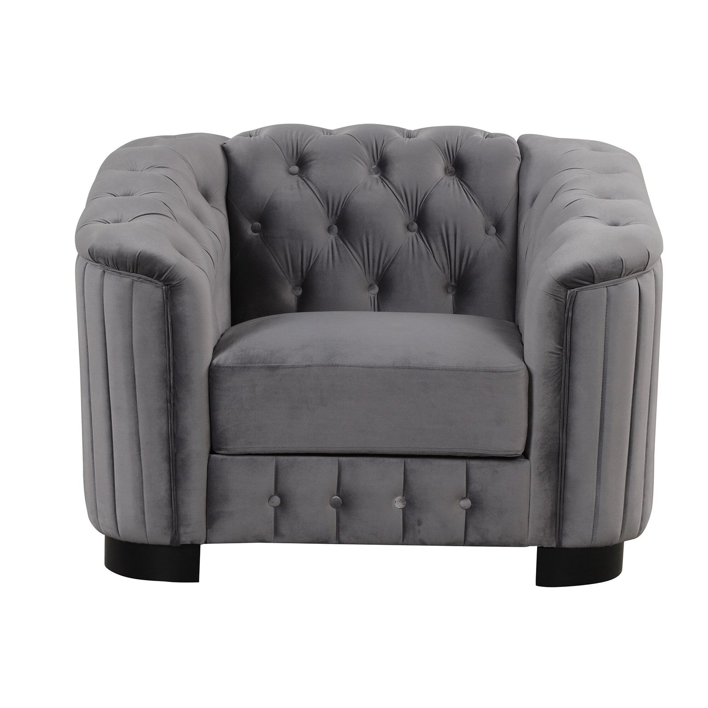 Canapé d'appoint rembourré en velours Roomfitters 41,5 avec coussin épais amovible, canapé simple moderne