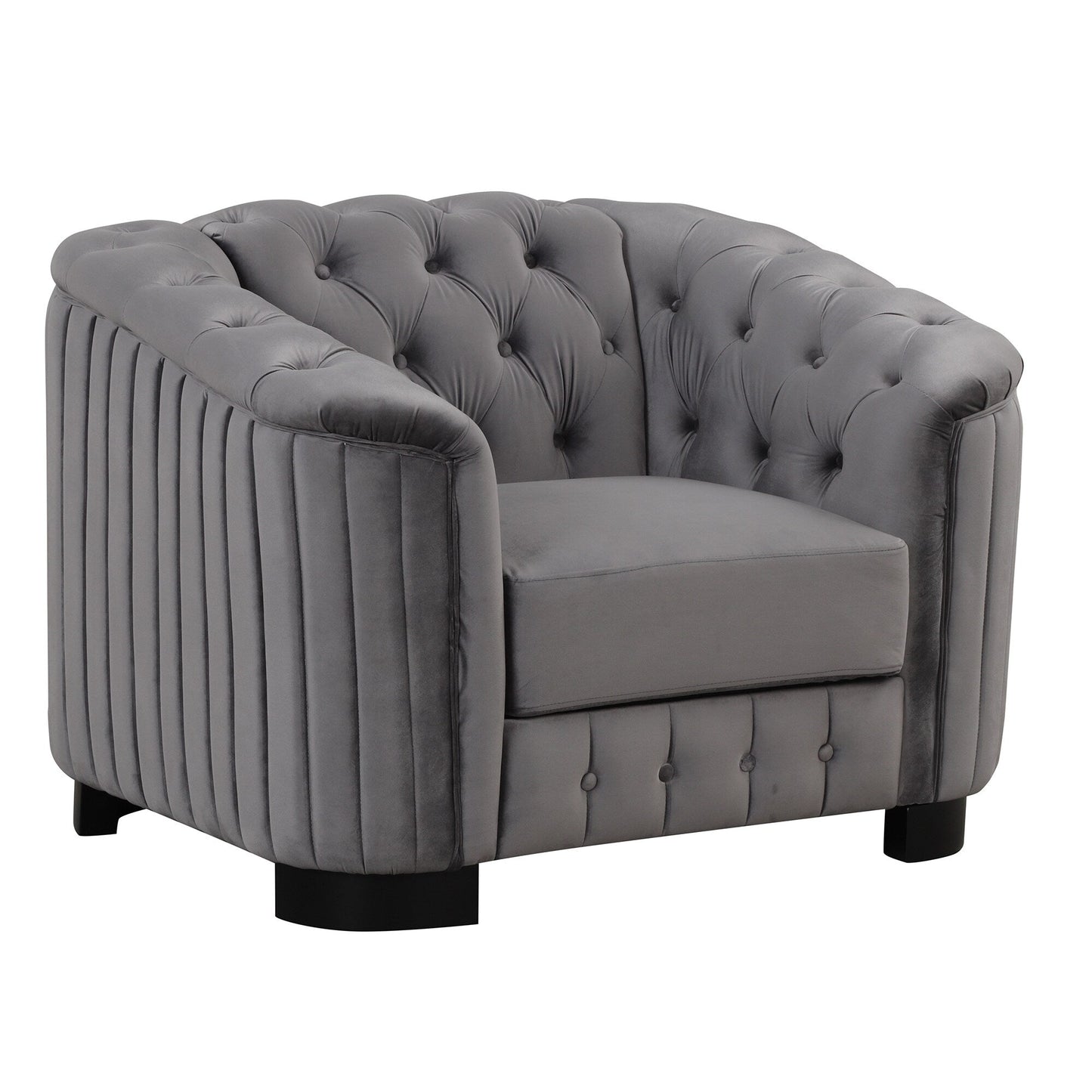 Canapé d'appoint rembourré en velours Roomfitters 41,5 avec coussin épais amovible, canapé simple moderne