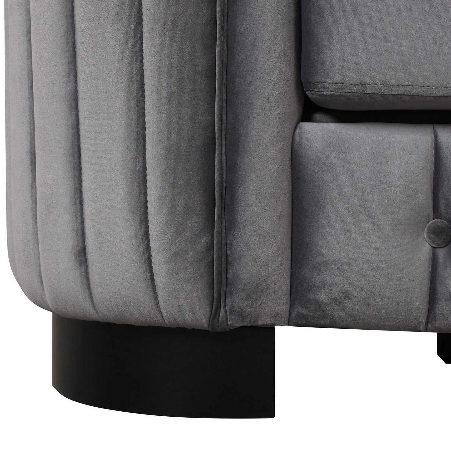 Canapé d'appoint rembourré en velours Roomfitters 41,5 avec coussin épais amovible, canapé simple moderne
