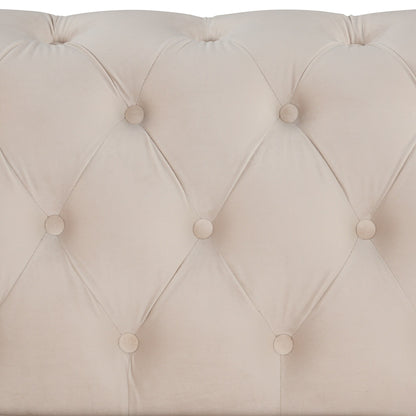 Canapé d'appoint rembourré en velours Roomfitters 41,5 avec coussin épais amovible, canapé simple moderne