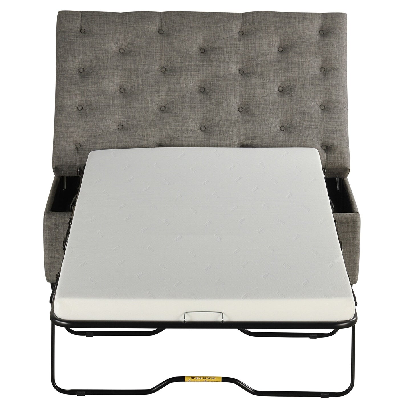 Canapé-lit ottoman pliable Roomfitters 49.6 avec matelas en mousse à mémoire de forme et design capitonné