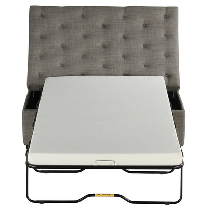 Canapé-lit ottoman pliable Roomfitters 49.6 avec matelas en mousse à mémoire de forme et design capitonné
