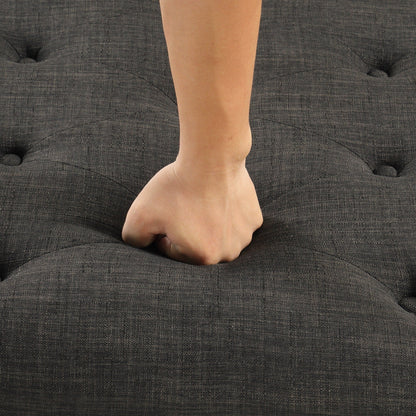 Canapé-lit ottoman pliable Roomfitters 49.6 avec matelas en mousse à mémoire de forme et design capitonné