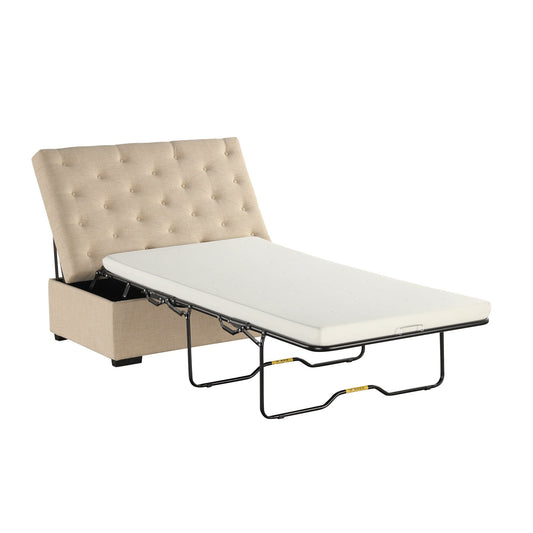 Canapé-lit ottoman pliable Roomfitters 49.6 avec matelas en mousse à mémoire de forme et design capitonné