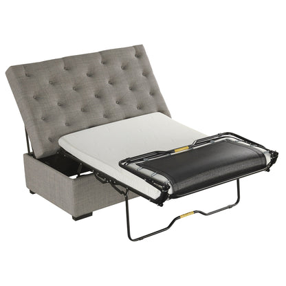 Canapé-lit ottoman pliable Roomfitters 49.6 avec matelas en mousse à mémoire de forme et design capitonné