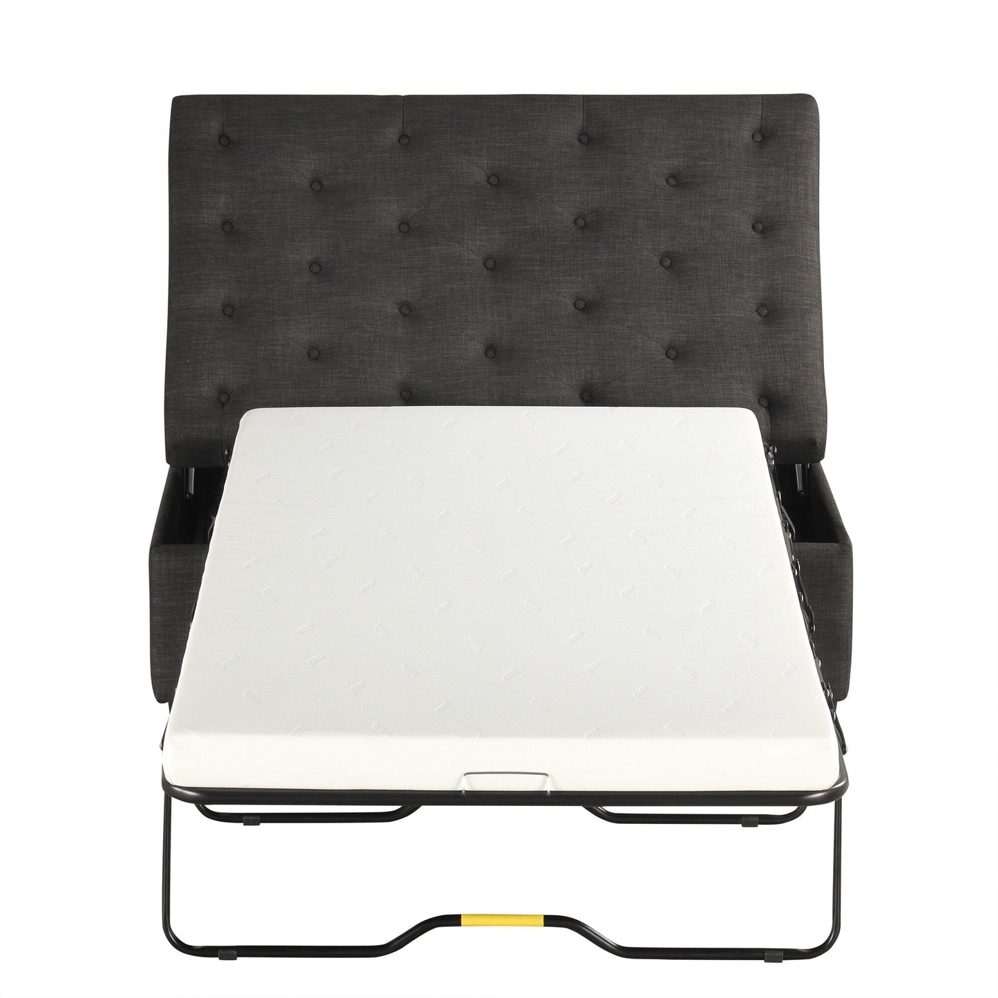 Canapé-lit ottoman pliable Roomfitters 49.6 avec matelas en mousse à mémoire de forme et design capitonné