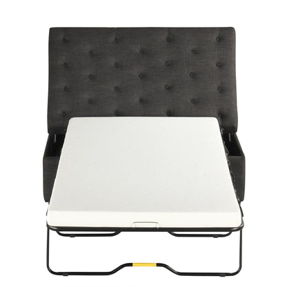 Canapé-lit ottoman pliable Roomfitters 49.6 avec matelas en mousse à mémoire de forme et design capitonné