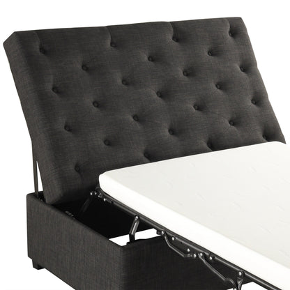 Canapé-lit ottoman pliable Roomfitters 49.6 avec matelas en mousse à mémoire de forme et design capitonné