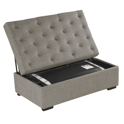Canapé-lit ottoman pliable Roomfitters 49.6 avec matelas en mousse à mémoire de forme et design capitonné
