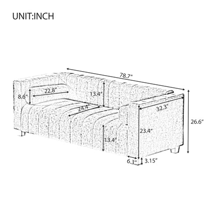 Canapé rembourré Roomfitters 78,7 pouces pour salon, chambre, salon, style simplifié