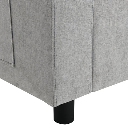 Canapé modulable sectionnel Roomfitters 86,5 en chenille, poches de rangement, canapé 5 places en U avec oreillers et 2 poufs