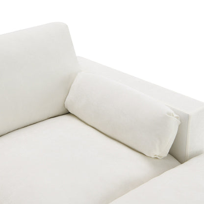 Canapé modulable sectionnel Roomfitters 86,5 en chenille, poches de rangement, canapé 5 places en U avec oreillers et 2 poufs