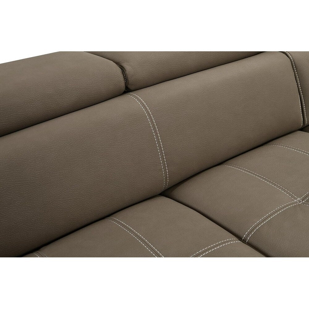 Canapé d'angle convertible Roomfitters 97 avec méridienne de rangement, appuie-têtes réglables et canapé-lit contemporain en L