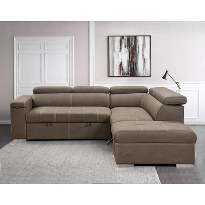 Canapé-lit convertible 2 en 1 moderne Roomfitters 99.5 avec lit gigogne et chaise longue, appui-tête réglable