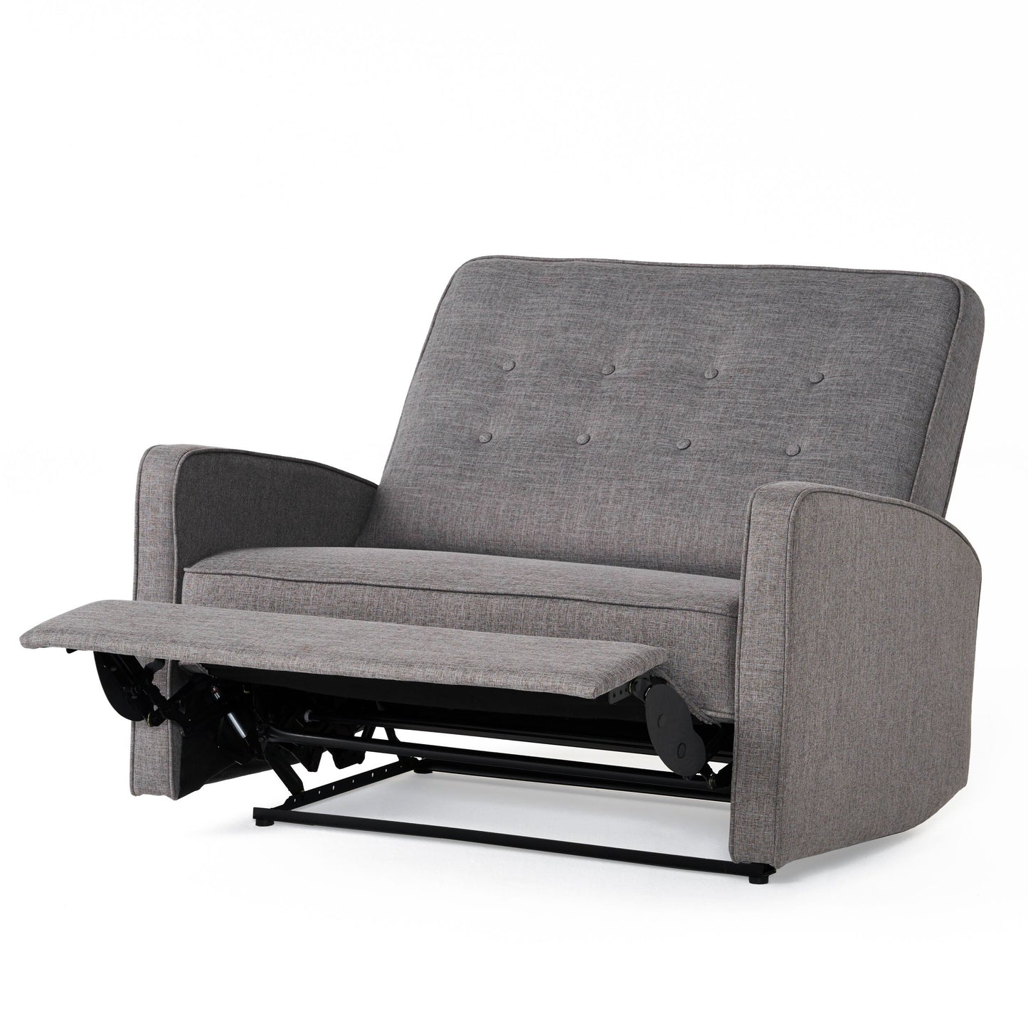Causeuse capitonnée et rembourrée Roomfitters avec coussins confortables pour salon ou chambre, gris
