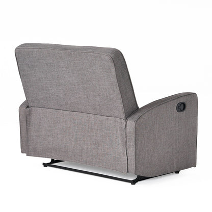 Causeuse capitonnée et rembourrée Roomfitters avec coussins confortables pour salon ou chambre, gris