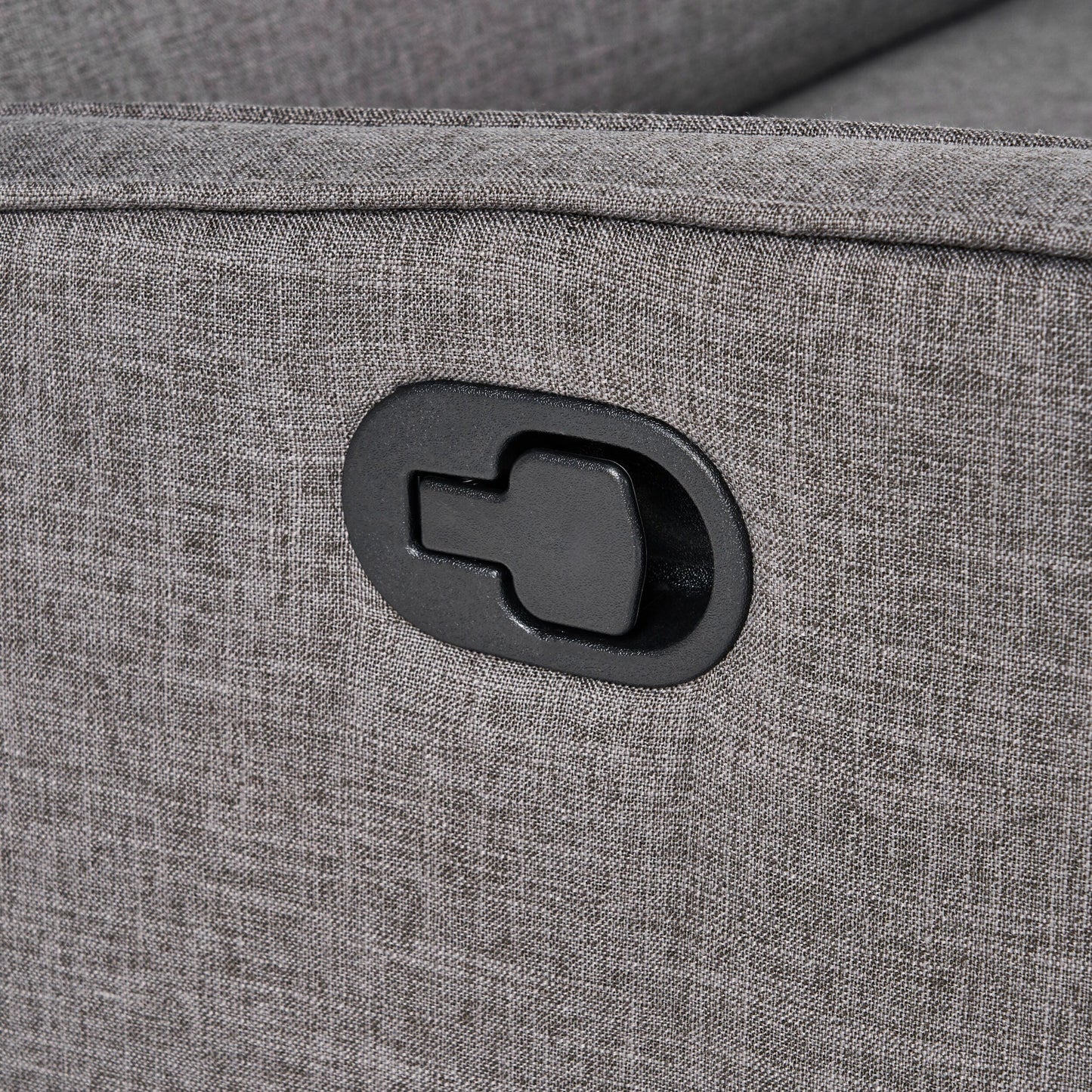 Causeuse capitonnée et rembourrée Roomfitters avec coussins confortables pour salon ou chambre, gris