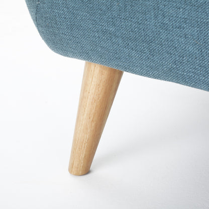 Charmant canapé causeuse compact Roomfitters avec dossier capitonné à boutons et coutures gaufrées pour les petits espaces, recouvert de tissu doux