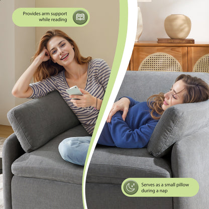 Fauteuil d'appoint surdimensionné en chenille Roomfitters avec coussins, fauteuil de salon rembourré confortable pour le salon