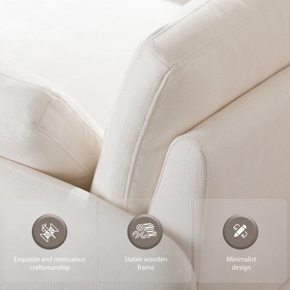 Fauteuil d'appoint surdimensionné en chenille Roomfitters avec coussins, fauteuil de salon rembourré confortable pour le salon