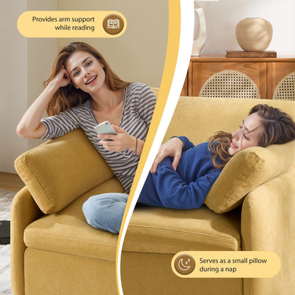 Fauteuil d'appoint surdimensionné en chenille Roomfitters avec coussins, fauteuil de salon rembourré confortable pour le salon