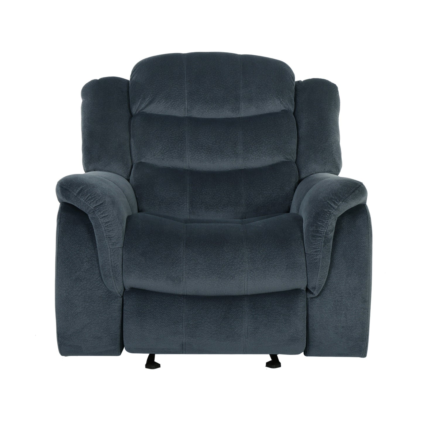 Fauteuil inclinable et planeur en tissu peluche marron, design classique de Roomfitters