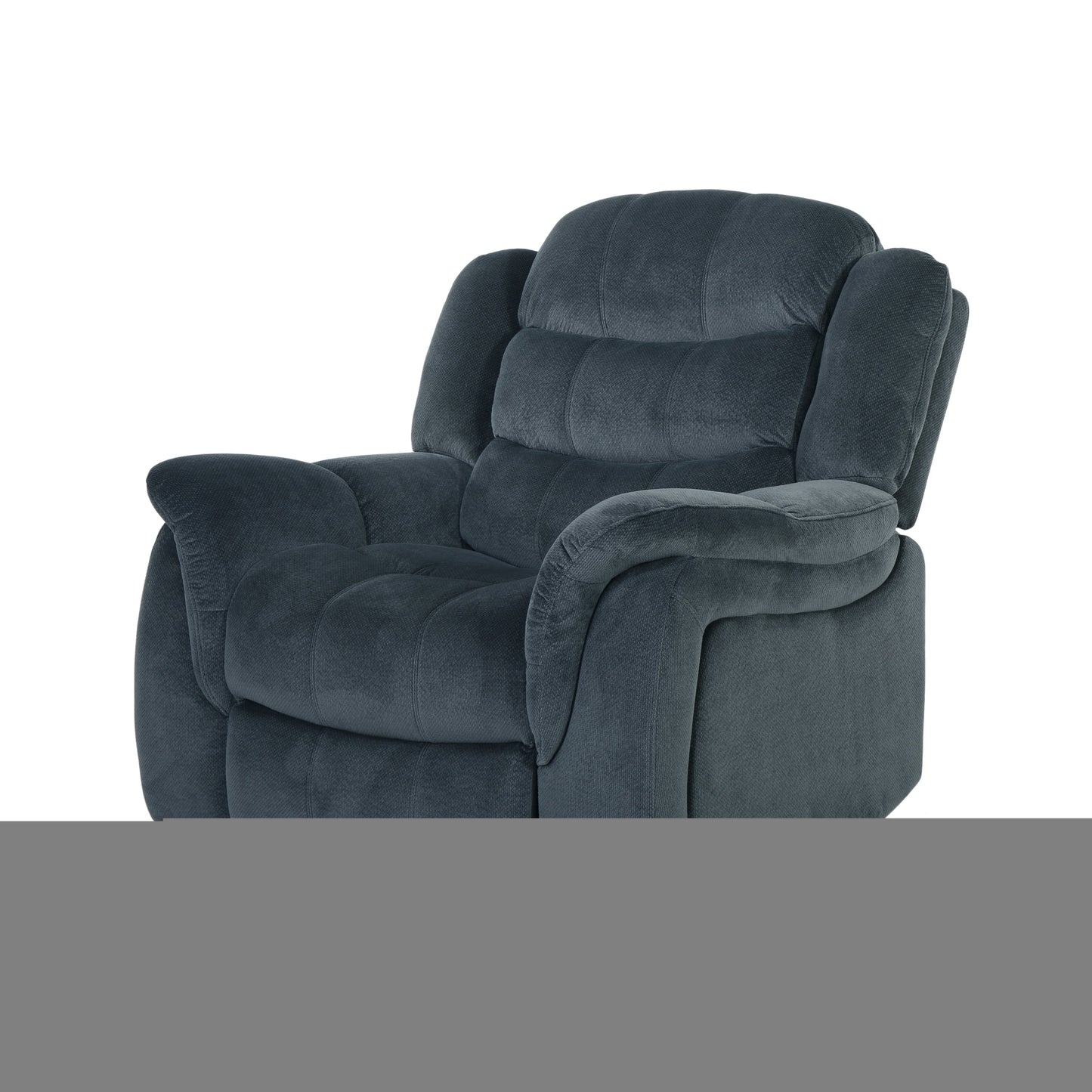 Fauteuil inclinable et planeur en tissu peluche marron, design classique de Roomfitters