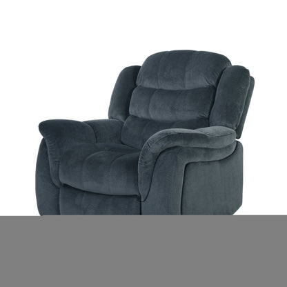 Fauteuil inclinable et planeur en tissu peluche marron, design classique de Roomfitters