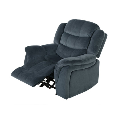 Fauteuil inclinable et planeur en tissu peluche marron, design classique de Roomfitters
