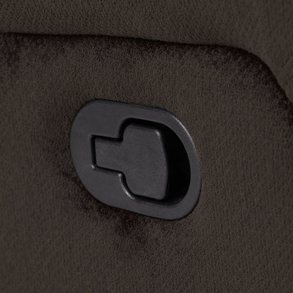 Fauteuil inclinable et planeur en tissu peluche marron, design classique de Roomfitters