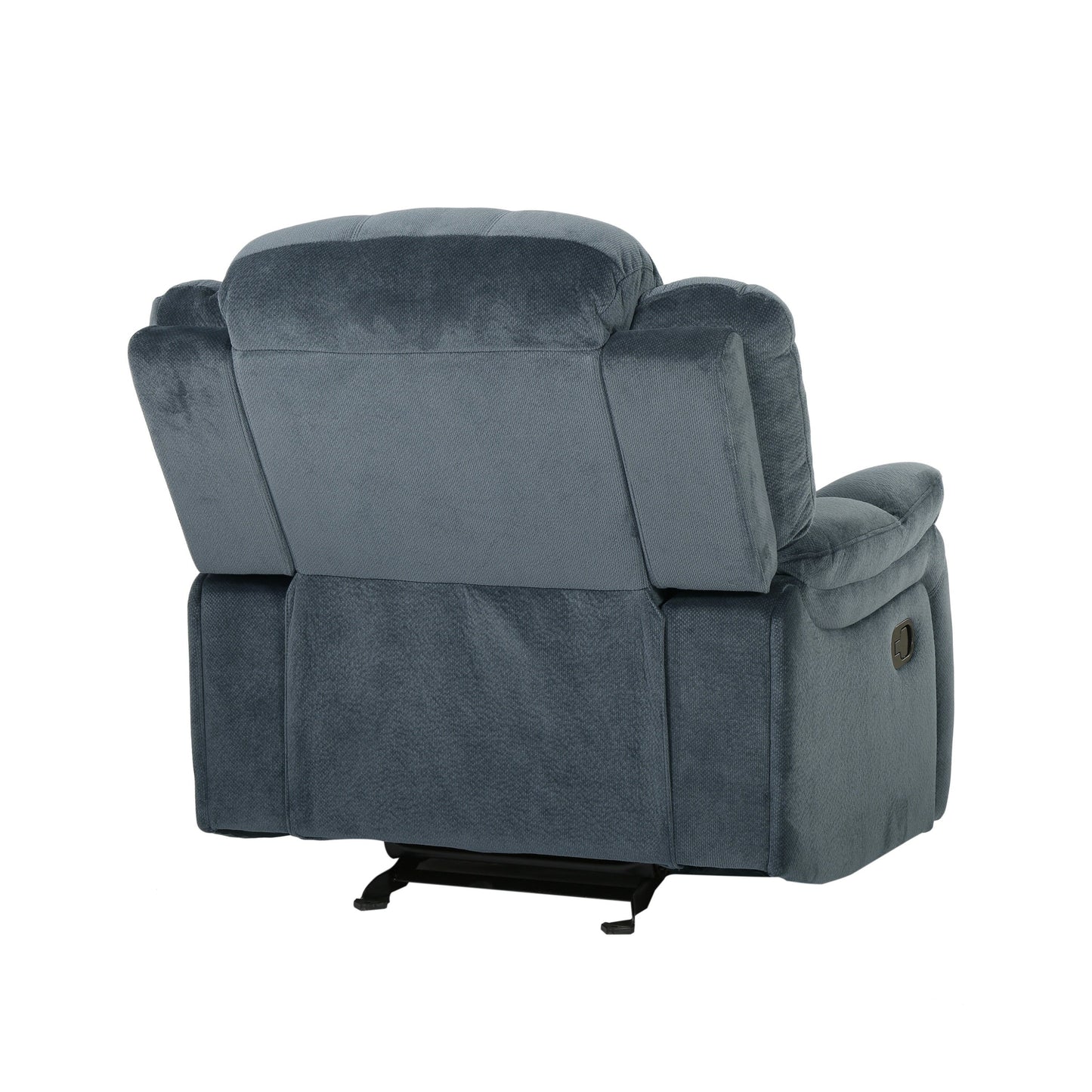 Fauteuil inclinable et planeur en tissu peluche marron, design classique de Roomfitters