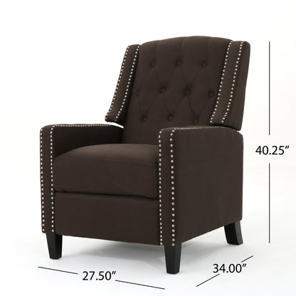 Fauteuil inclinable classique en tissu Roomfitters, élégant pour salon et chambre à coucher