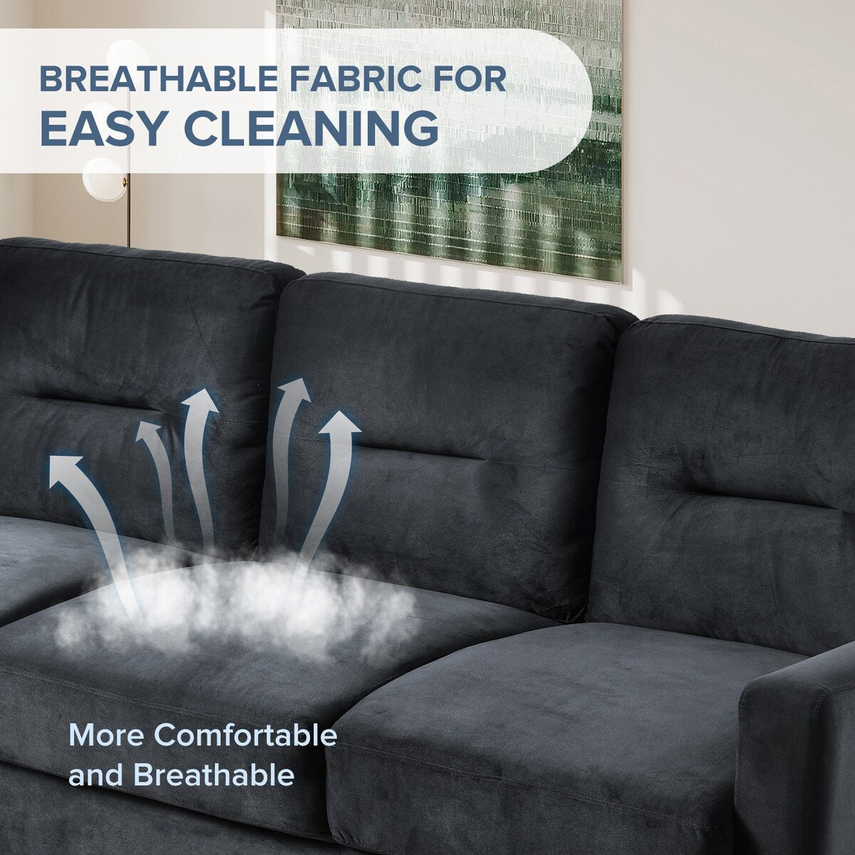 Ensemble canapé sectionnel confortable Roomfitters pour salon, chambre et bureau | Mobilier pour petits espaces