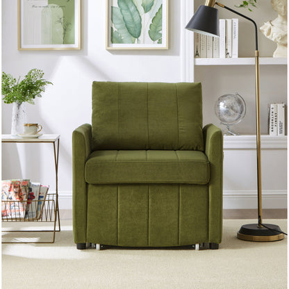 Canapé-lit convertible Roomfitters avec lit gigogne, dossier réglable en 5 positions, poches latérales et panier de rangement