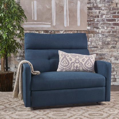 Canapé inclinable double Roomfitters avec dossier capitonné et accoudoirs en similicuir