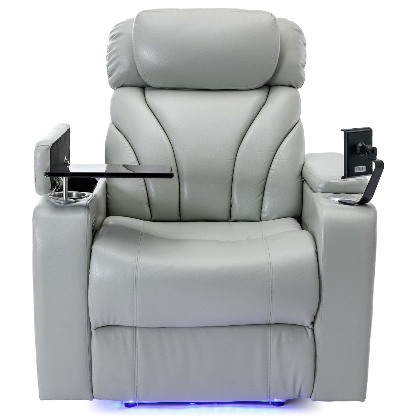 Fauteuil inclinable électrique Roomfitters avec port USB, rangement dissimulé pour les accoudoirs, porte-gobelet et haut-parleur Bluetooth