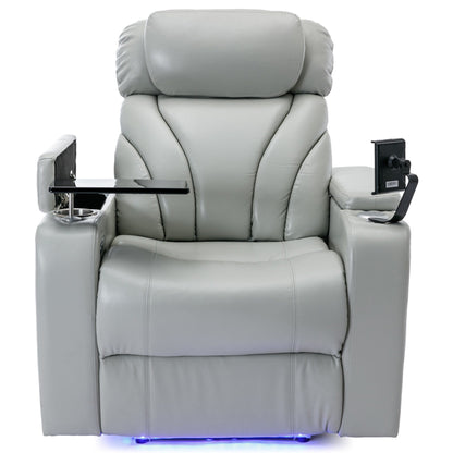 Fauteuil inclinable électrique Roomfitters avec port USB, rangement dissimulé pour les accoudoirs, porte-gobelet et haut-parleur Bluetooth
