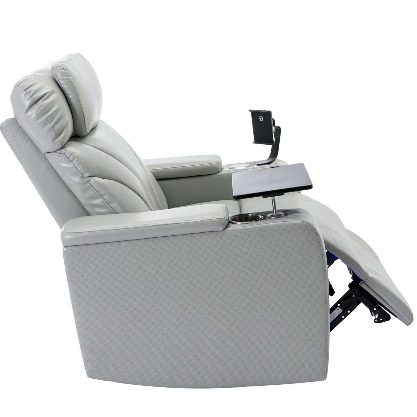 Fauteuil inclinable électrique Roomfitters avec port USB, rangement dissimulé pour les accoudoirs, porte-gobelet et haut-parleur Bluetooth